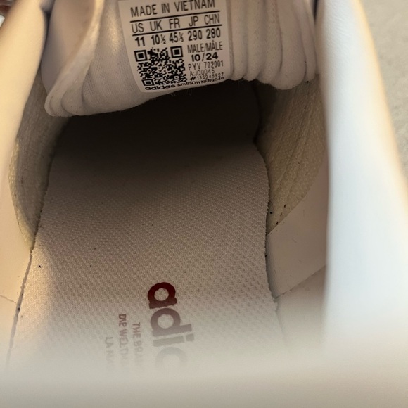 Adidas Samoa White Red Athletic Sneaker Men’s Shoe Size 11 JQ0045 - Picture 10 of 11